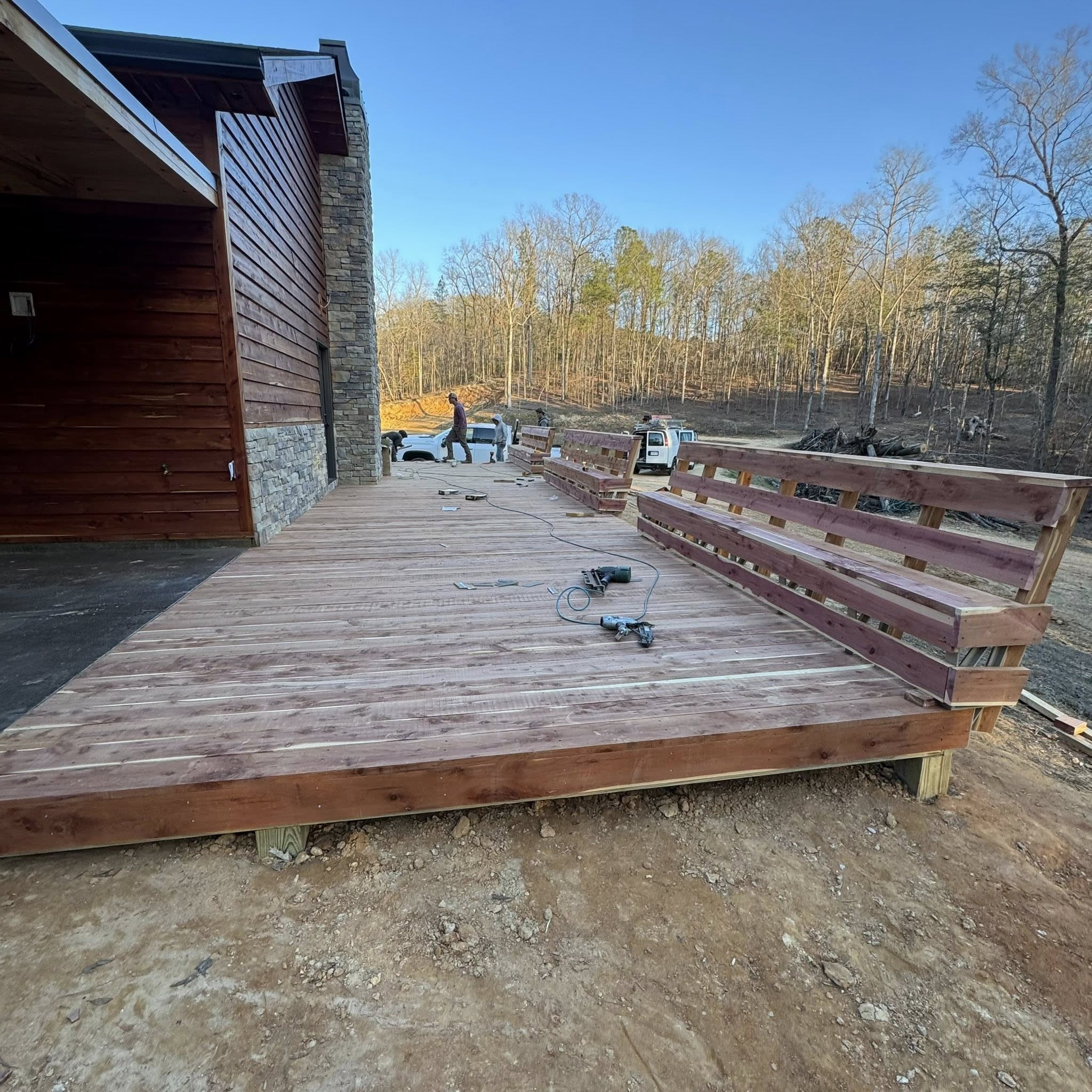 Cedar back porch