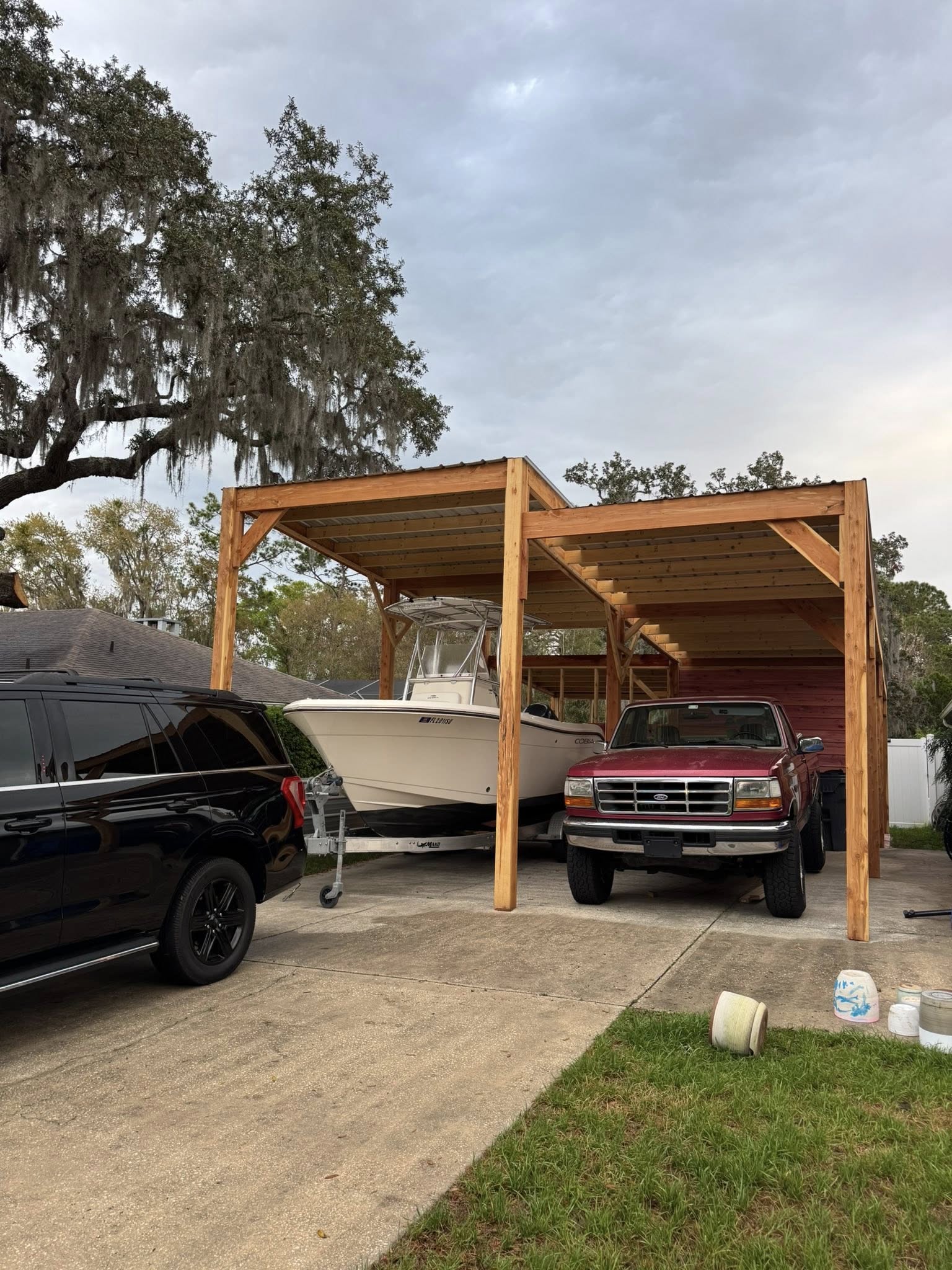 Cedar boat cover